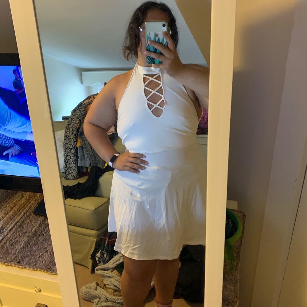 white dress
